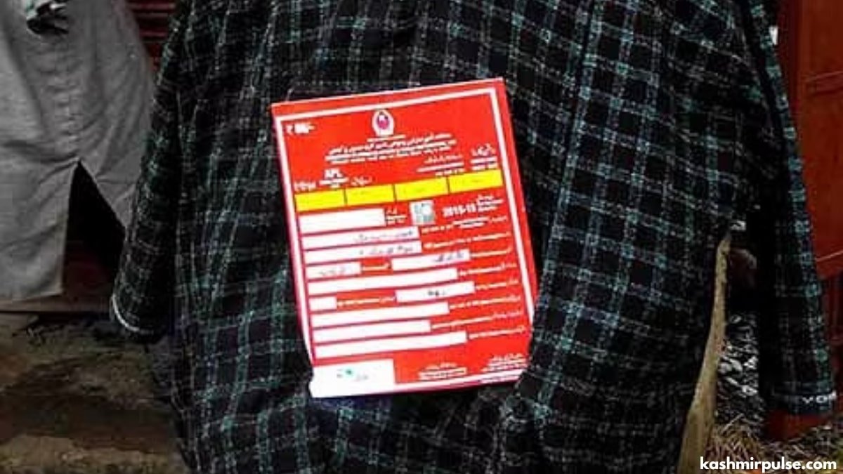 Kashmiri man with a Ration Card